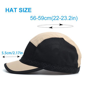 Gorra de béisbol de malla de ala corta para deportes al aire libre Primavera Verano hombres mujeres transpirable suave papá sombrero ajustable estilo camionero perfil bajo - Product Image 5