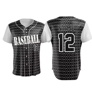 Conjunto de ropa deportiva de poliéster con diseño personalizado, estampado por transferencia de calor, color personalizado, talla grande, secado rápido, transpirable, béisbol y softbol - Product Image 4