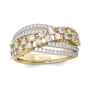 Diamond Eternity Band-Rose Gold Plated Sterling <b>Silver</b> Women's Anniversary <b>Ring</b> - Product Image 1