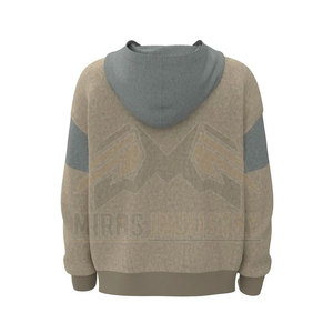 เสื้อฮู้ดแบบสวมหัวของผู้ชายผ้าฟลีซน้ำหนักเบามีกระเป๋าดีไซน์ทันสมัยลายพื้นเสื้อผ้าใส่กลางแจ้งฤดูหนาว - Product Image 3