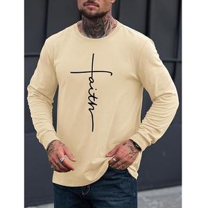 Sweat-shirt en molleton français pour homme, taille plus, à manches longues, col en biais, imprimé, confortable, imperméable, service OEM en gros - Product Image 5