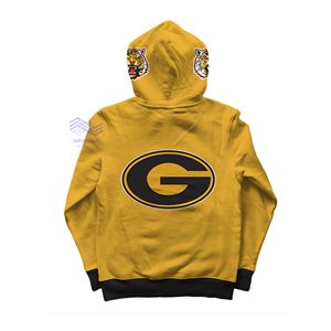 Sudadera con Capucha Personalizada de Color Sólido con Bordado para Hombre, 100% Algodón, con Cierre de Cremallera, para Invierno - Product Image 2