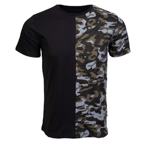 Camiseta Casual de Manga Corta con Cuello Redondo para Hombre, Corte Regular, de Seda/Algodón, Lisa, con Bordado Personalizado, 180g, de Secado Rápido - Product Image 1