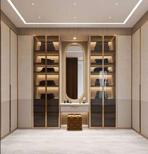 Armoire de dressing moderne en bois massif avec porte shaker, garantie 10 ans, pour chambre à coucher, salon et atelier - Product Image 2