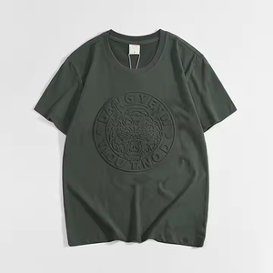 Logotipo personalizado bordado unisex en relieve camisetas OEM transpirable de gran tamaño hombro caído camisetas con logotipo y diseños personalizados - Product Image 6