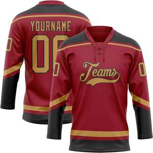 Vente en gros uniforme d'équipe professionnelle Tissu respirant à séchage rapide Impression par sublimation Fabricant OEM ODM Maillots de hockey sur glace personnalisés 2025 - Product Image 6