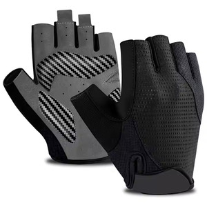 Venta al por mayor Fitness transpirable ventilado medio dedo levantamiento de pesas ejercicio deportes entrenamiento carreras bicicleta ciclismo gimnasio guantes hombres - Product Image 1