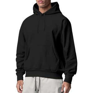 Sweat-shirts et sweats à capuche pour hommes en coton 100% lourd, couleur unie, impression sérigraphique personnalisée, hiver - Product Image 5