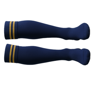 Chaussettes de football à rayures dorées en gros, logo personnalisé, chaussettes hautes jusqu'au genou, uniforme d'équipe, chaussettes de sport - Product Image 4