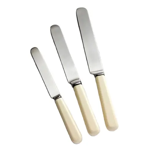 Eco Friendly Stainless Butter knife spoon with wood handle customized dinner restaurant used steel butter knife