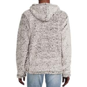 Bon tissu nouveauté personnalisé Sherpa moelleux polaire à capuche sweats lourd thermique pull à capuche pour hommes - Product Image 2
