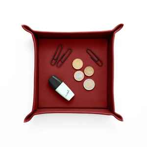 ถาดหนัง PU หรูหราพร้อมถาดใส่ผ้ากำมะหยี่อเนกประสงค์สำหรับใช้ในบ้านสำนักงานการประชุมและบริการร้านอาหาร - Product Image 4