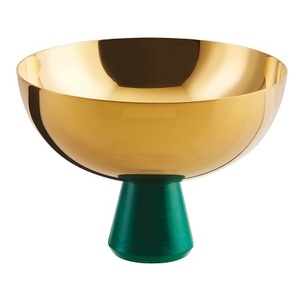 Bol Unique avec support en métal et résine pour la maison, décoration de Table d'hôtel, couleur argent et bleu, bols à fruits secs, fournitures d'hôtel - Product Image 3