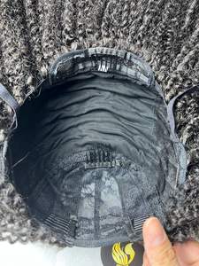 Precio al por mayor Cabello humano U Parte Peluca Kinky Afro Curly para mujeres negras Pelucas de cabello crudo sin encaje - Product Image 3