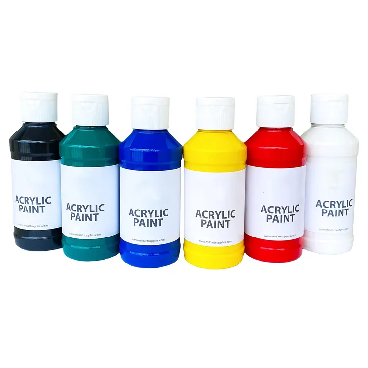 Hot-Selling 6 Kleuren 100Ml Niet Giftig Acryl Gieten Verf Set Voor Kinderen Schilderen