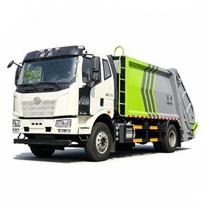 Camion de compactage de déchets fiable FAW Jiefang 14m³ 4x2 Chine, camion de collecte de déchets à 3 émissions - Product Image 6