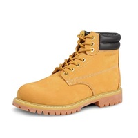Bottes de Travail Personnalisées pour Hommes en Cuir Véritable, Imperméables, à Embout d'Acier, Avec Semelle Intérieure en Tissu Durable, Utilitaire et de Construction