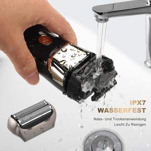 Afeitadora Eléctrica LED Recargable por USB para Hombre, Recortadora de Barba de Precisión en Húmedo/Seco con Afeitadora de Láminas 2 en 1, 3 Cuchillas Flotantes, Inalámbrica - Product Image 1