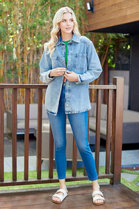 Vestes en jean matelassées imperméables pour femmes, modèle 2025, dernière collection, grandes tailles, coton et polyester, service OEM, respirantes - Product Image 3