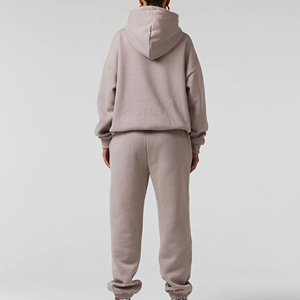2025 dernières conceptions Collection d'hiver 100% coton femmes surdimensionné à capuche Streetwear survêtements vêtements de sport haute qualité OEM - Product Image 3