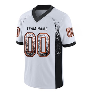 Camiseta de Fútbol Americano 100% Poliéster, Malla Transpirable, Antibacteriana, Absorbe la Humedad, Hombros Caídos, Corta, para Verano - Product Image 4
