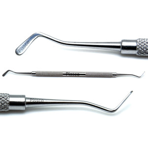 Espátula de acero inoxidable de doble punta para mezclar y esculpir resina compuesta dental, 1 unidad, fabricada por Pissco - Product Image 1
