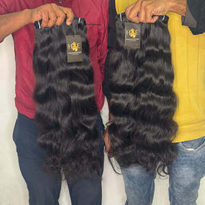 Vente en gros de paquets de cheveux humains cambodgiens bruts de temple non traités cuticule alignée bouclés style de vague naturelle vendeur de cheveux bruts indiens - Product Image 1