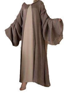 Conjunto Islámico Marrón de Primera Calidad para Mujer con Cuello Redondo y Corte Holgado, Perfecto para Uso Diario, Disponible de Exportador Indio - Product Image 4