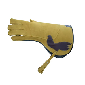 Guantes de cetrería de cuero genuino personalizados a la moda de nuevo estilo, Diseña tus propios guantes de cetrería de Material de cuero de doble capa - Product Image 4