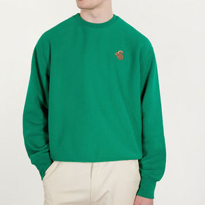 Top venta de los hombres de materiales frescos diseños de mezcla de algodón Venta caliente de tendencias de bajo precio de calidad superior bordado sudaderas - Product Image 3