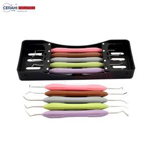 Juego de Instrumentos de Obturación Dental de Composite Cerahi Industries, Mango de Silicona Manual Clase I, Cassette de 5 Piezas, Modelo CDSK-032, Quirúrgico - Product Image 4