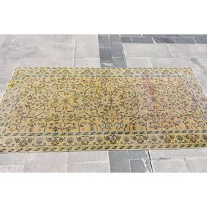 Alfombra turca amarilla clásica de 3,1x6,5 pies, sala de estar alfombra para, patrón de pasillo rectangular para entrada y cabecera para uso doméstico - Product Image 4