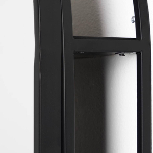 Black <b>Metal</b> <b>Framed</b> Oval Vanity and Bathroom Wall Mirror with Shelves Best Selling Price Bulk Supplies for Wall Mirror Decor - Product Image 3