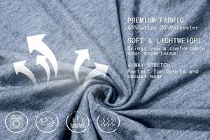 Chemise Henley pour hommes à manches courtes en coton doux, léger, confortable et tendance de haute qualité pour le sport, la salle de sport et les vêtements décontractés - Product Image 5