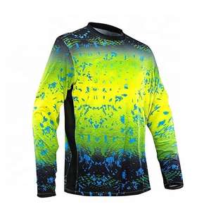 Chemise de pêche UV à manches longues en maille ventilée pour hommes personnalisée avec protection solaire UPF50 + et polyester spandex évacuant l'humidité - Product Image 2