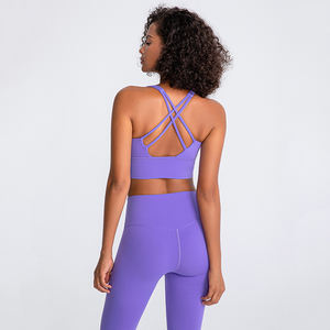 Venta caliente 2023 estilo gran oferta correr entrenamiento gimnasio Fitness Yoga conjunto último diseño mujeres Yoga conjunto logotipo personalizado yoga conjuntos - Product Image 6