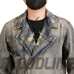 Women's <b>Denim</b> Blouson Jacket Full Sleeve Single Button Button Collar Cotton Lined Washed Solid Black Winter <b>Coat</b> Quick Dry - Product Image 4