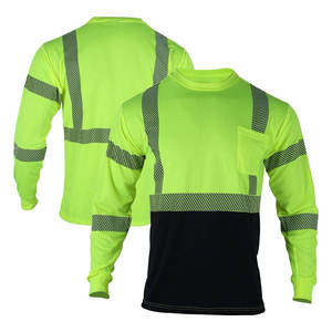 Camisas de trabajo para hombres: camisas de alta visibilidad para hombres, Polo de seguridad con rayas reflectantes - Product Image 1