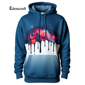 Pull à capuche imprimé personnalisable pour hommes, décontracté et écologique Streetwear, élégant, léger, chaud, hiver, sweat-shirt en coton doux - Product Image 3