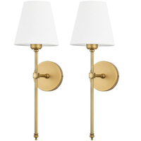 Lampu Dinding LED dalam ruangan, lampu dinding dengan Remote Control E14 dasar desain minimalis Modern untuk ruang tamu kamar tidur lampu latar belakang Sofa