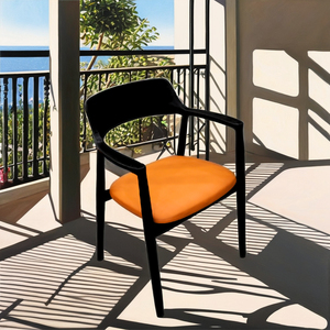 เก้าอี้ทานข้าวไม้สไตล์โมเดิร์นฮิโรชิมะ พร้อมพนักพิง - เฟอร์นิเจอร์ห้องรับประทานอาหารสำหรับบ้าน สำนักงาน โรงแรม วิลล่า - Product Image 4