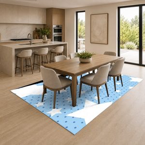 <b>RUGS</b> DEPOT LXDP-0488 Wholesale Blue Navy Bohemian Tribal Digital Printed Machine Washable Chenille Area <b>Rug</b> <b>Non</b> <b>Slip</b> - Product Image 4