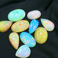 Opale Welo éthiopienne en nid d'abeille AAA, cabochon, forme poire et ovale, opale de feu, pierre précieuse pour la fabrication de bijoux, 12x16mm-13x18mm, vente en gros