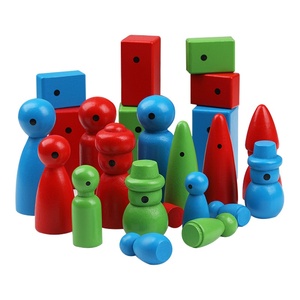 54 Figuras de Madera Coloridas, Juego de Muñecas Pintadas de Madera, Artículos Pequeños para la Gestión Emocional de los Niños, Psicología - Product Image 4