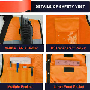 Nouveau design 2026 Gilet de sécurité respirant imperméable sans manches personnalisé pour l'extérieur Haute visibilité Certifié CE Unisexe - Product Image 6