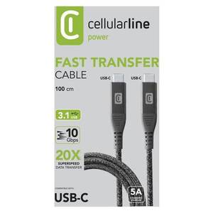 Cable de Datos USB-C 3.1 de 100 W para Transferencia Rápida, 1 m, Gris, USBDATA31C2CTAB1MK - Product Image 2