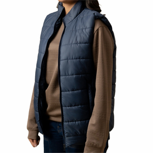 Chaleco acolchado cálido para mujer, para vestir informal de invierno, chaleco acolchado aislado sin mangas con cremallera, chaleco acolchado para mujer - Product Image 6