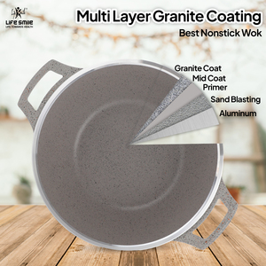 กระทะนอนสติ๊กพร้อมฝาแก้วสำหรับทอดกระทะก้นเตาเหนี่ยวนำราคาดีที่สุด - Product Image 4