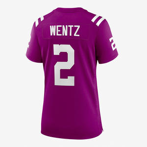 Haute qualité 100% Polyester respirant grande taille tissu maillot de Football américain unisexe été col en V maillot de football T-shirts - Product Image 6