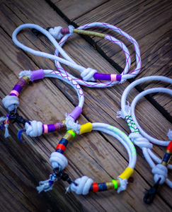 Laisse en corde de coton personnalisée pour chien, laisse réfléchissante biologique blanche faite à la main, cordes souples, corde colorée pour collier de chien - Product Image 1